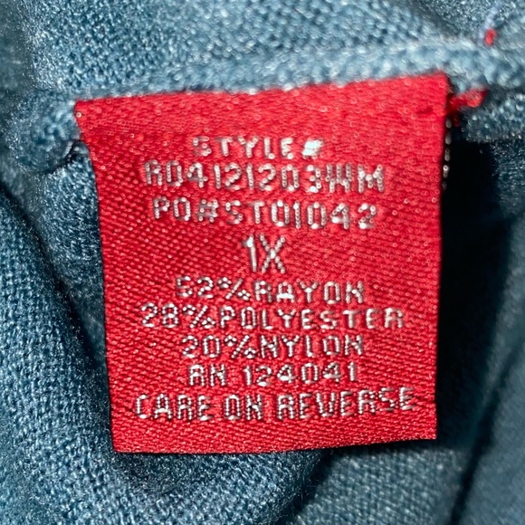 Cyrus 1X Teal Yummy Yarn Sweater - Picture 3 of 4